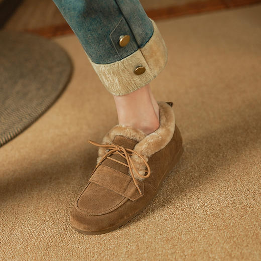 舒适百搭，防滑软到爆全羊羔毛勃肯雪地鞋PS2126 商品图7