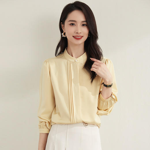 【舒适通勤】罗蒙四季款女式长袖衬衫百搭通勤清新百搭日常衬衫女 商品图7
