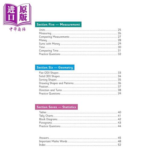 【中商原版】英国原版CGP教辅 New KS1 Maths Year 2 Targeted Study Book KS1 数学第 2 年针对性学习书 小学二年级 商品图2