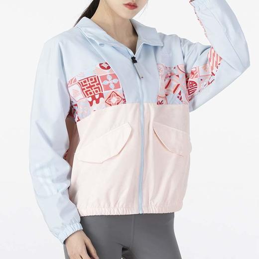 （YY）adidas/阿迪达斯  adidas防风外套女2023秋新款拼色印花立领夹克 HC2800 商品图3