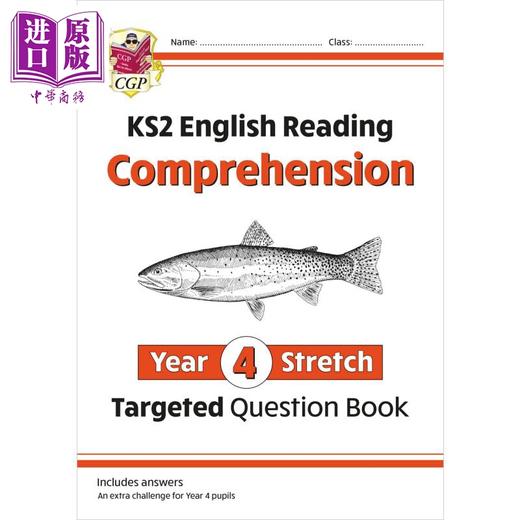 【中商原版】英国原版CGP教辅 New KS2 English Challenging Comprehension Year 4 Stretch 新版英语挑战阅读理解延伸4年级 商品图0