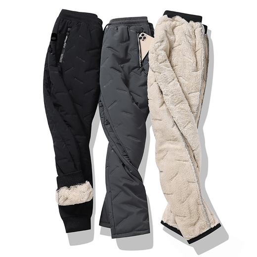 【双腿暖和过冬】时尚秋冬季加绒加厚款直筒大码休闲运动束脚卫裤保暖宽松  —15℃依旧保暖 商品图4