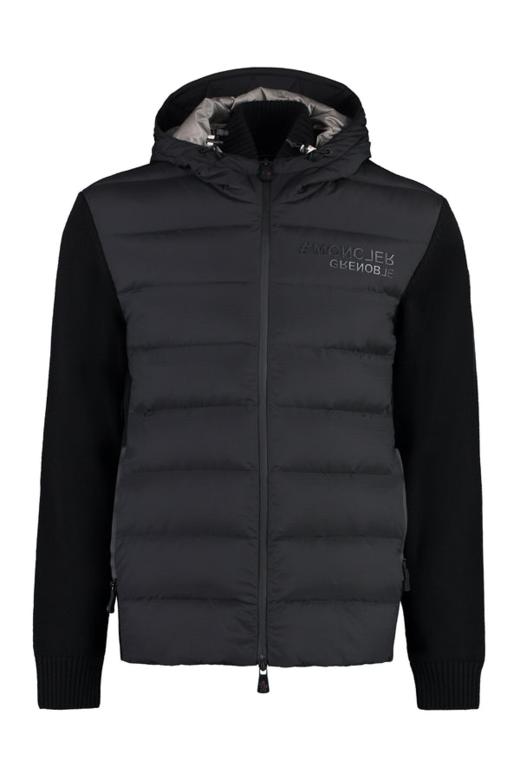 【欧洲专柜直通车预定特惠秒】Moncler 蒙口/盟可睐 带衬垫前幅开衫鹅绒羊毛外套 商品图0