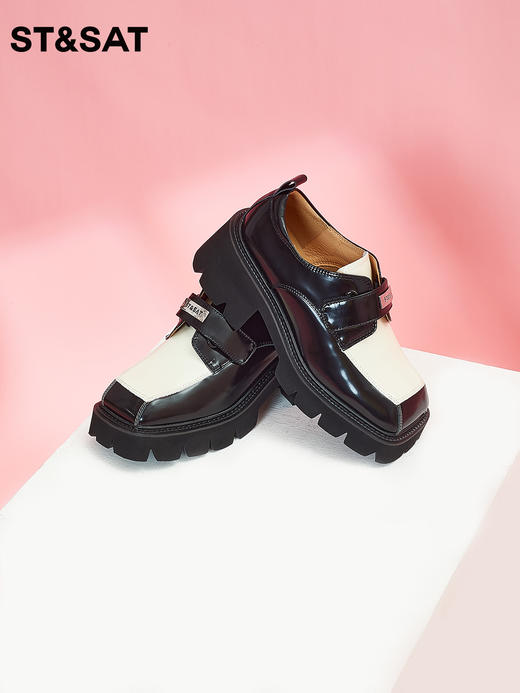 星期六时尚拼接厚底乐福鞋SS33112127 商品图1