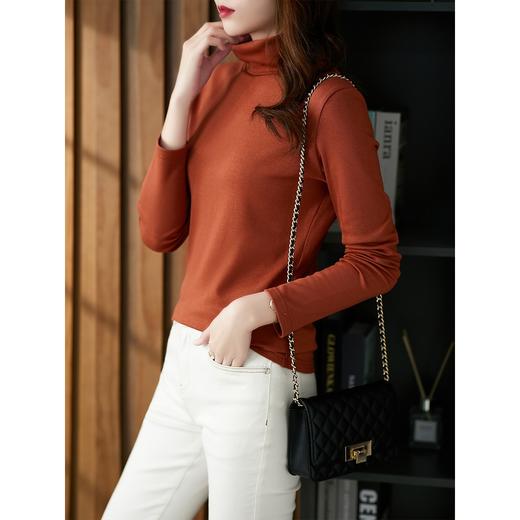 高领针织打底毛衫女 2023秋季新款韩版修身显瘦时尚女士内搭 商品图2