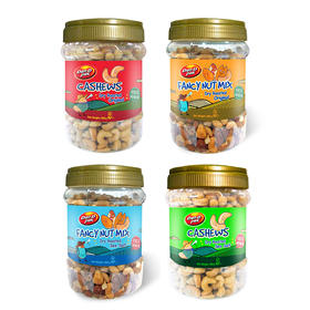 丹帝烘烤腰果/什锦果仁908g 原味/海盐味口感酥脆美味营养密封罐装 051437/051439/051440/052293