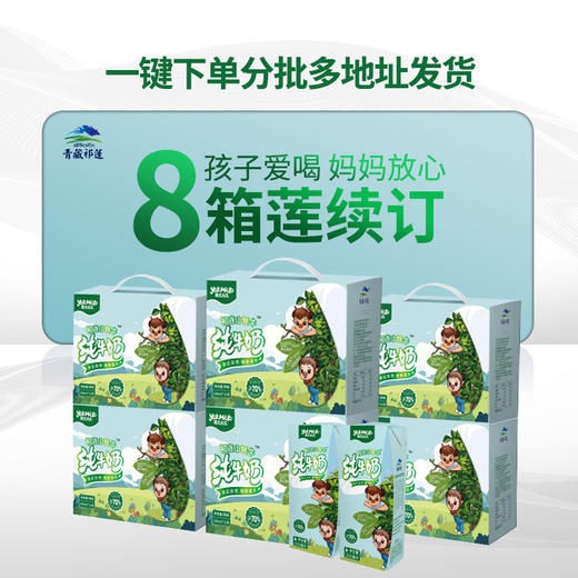【莲续订8箱】青藏祁莲祁连山牧场 牦牛奶含量≥70% 200ml*12支*8箱 商品图1