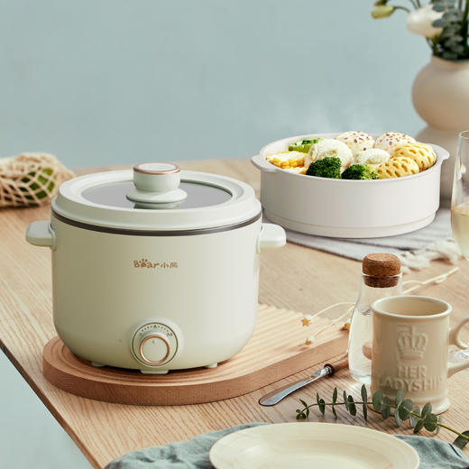 【小程序】小熊电热锅 DRG-E25H1 米黄色 2.5L 不粘锅身+五金蒸笼 商品图14