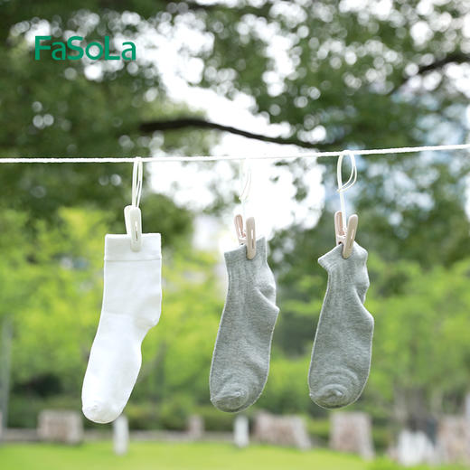 FaSoLa塑料衣夹晾晒晾衣服夹子晾衣架小号防风固定多功能晾衣夹家用 商品图2