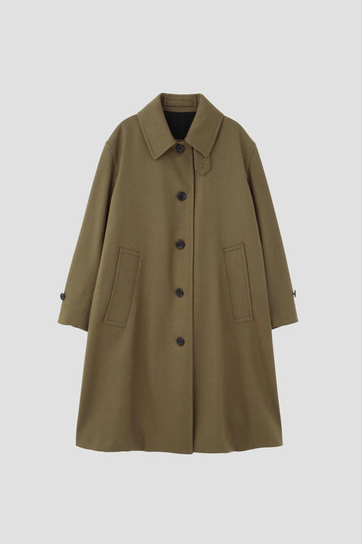 Margaret Howell  日版橄榄棕斜纹羊毛A型大衣 商品图7