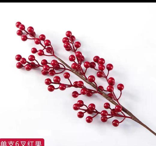 【年宵花热卖】仿真大果红冬青/大果1.4mm/单叉12果/6叉/9叉/11叉/12叉 商品图6