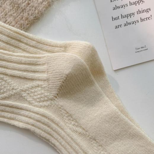 纯色简约羊毛袜，穿上像火炉般温暖，百搭配色，让你从沉闷的冬天跳出来 商品图6