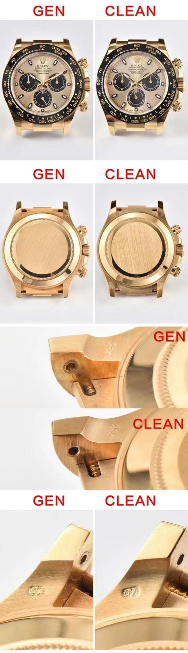 C厂劳力士迪通拿顶级复刻手表116518余文迪真假对比评测