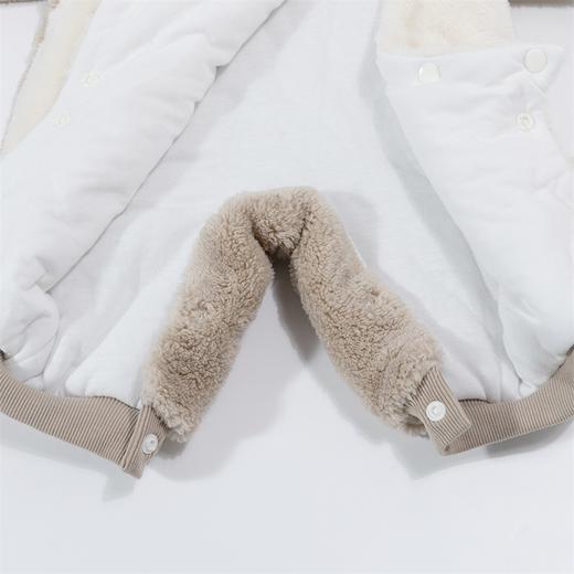 贝贝怡男女童连体衣新款睡衣冬装珊瑚绒宝宝哈衣连帽爬服加厚JB4CL003 商品图10