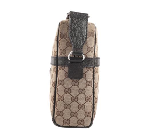 【新品到仓特惠秒】Gucci 古驰 男士经典褐色拉链开合老花相机包/单肩包 11739 商品图1