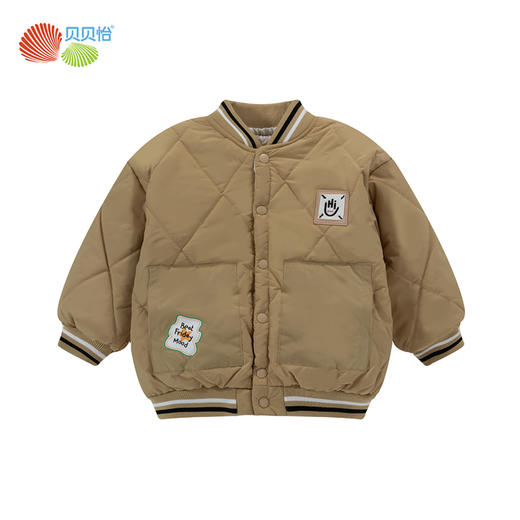 贝贝怡新款男童夹棉加厚保暖外套童装小男孩秋百搭夹克开衫ZB4CS001 商品图6