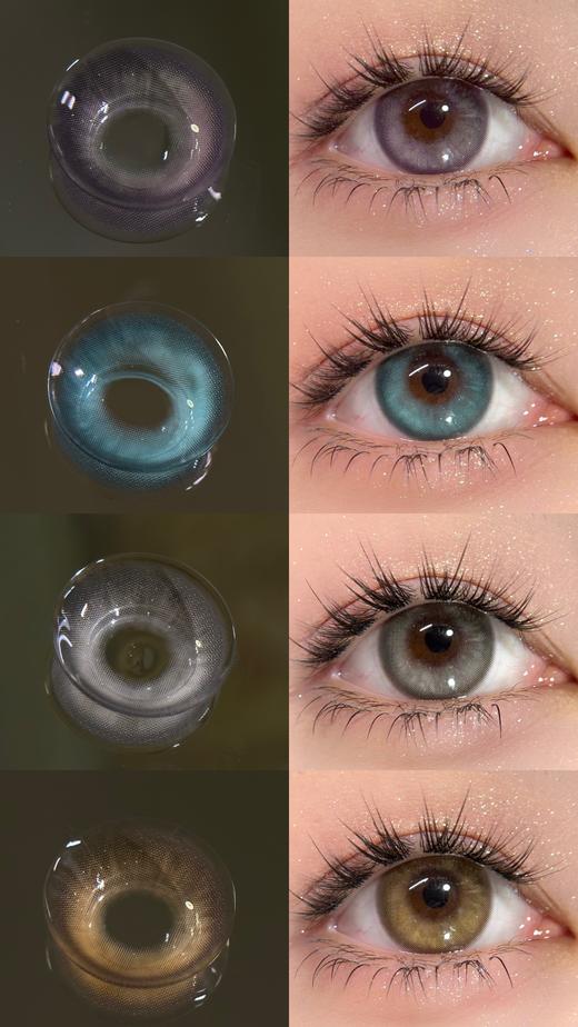 Pupil Magic 波光蓝麟/闪银灯泡 灰/莫奈鸢尾 紫/荒野沙漠 棕 14.2mm 年抛 商品图1