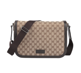【新品到仓特惠秒】Gucci 古驰 男士经典褐色老花相机包/单肩包 11738