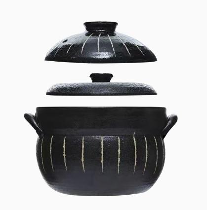日本进口万古烧黑十草煮饭锅 商品图5
