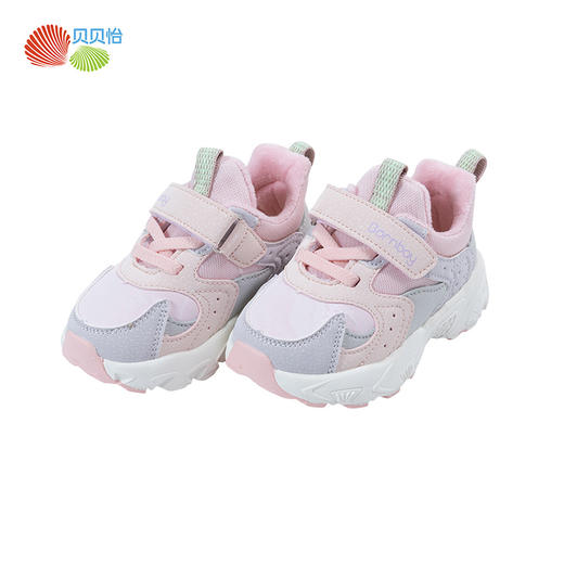 贝贝怡童鞋男女童运动鞋冬季加绒保暖休闲鞋宝宝鞋百搭跑鞋ZB4CX009 商品图7