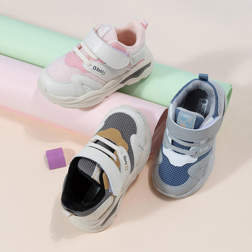 贝贝怡童鞋跑步鞋秋冬软底男女童机能鞋网面透气运动鞋子234X521 商品图7