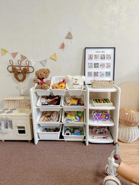 天！介个收纳柜给宝宝养成了收纳玩具的习惯！