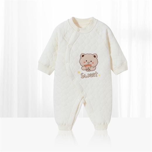 贝贝怡童装宝宝连体衣秋冬保暖爬服夹棉和尚服贴身睡衣套装ZB4CL005 商品图6