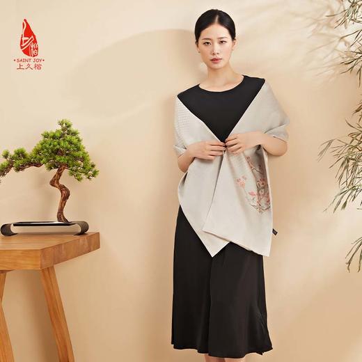 SAINTJOY上久楷 宋锦双面长巾 粉彩梅雀纹· SJ17127 商品图2