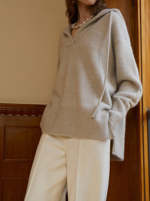 CINNAMON｜54910040 连帽云朵毛衫  [ 绒玉灰 ] 商品图10