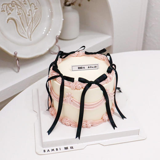 黑丝带蝴蝶结丨奶油蛋糕 商品图0