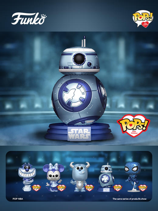 Funko POP Star Wars M.A.Wish BB-8(MT)电影 星球大战（BB-8）许愿基金会金属款手办 63672 商品图1