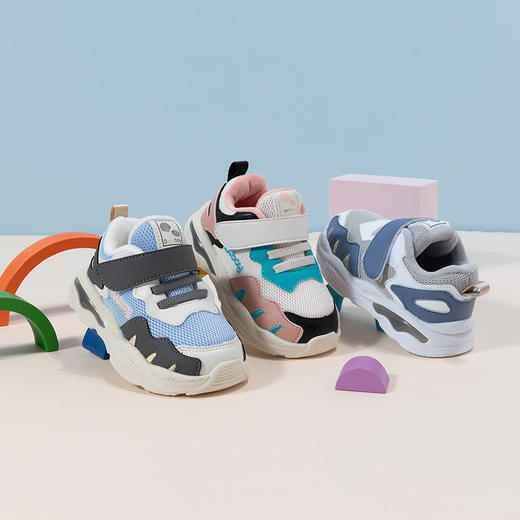 贝贝怡儿童运动鞋秋冬新款透气软底休闲鞋男女童网面跑步鞋234X522 商品图2