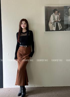 秋季浪漫主义-百搭鱼尾长半裙 154576379