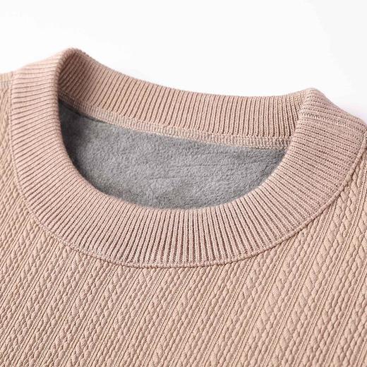 爆款长袖针织衫加绒加厚毛衣男士秋冬季新款保暖打底衫上衣男 商品图3