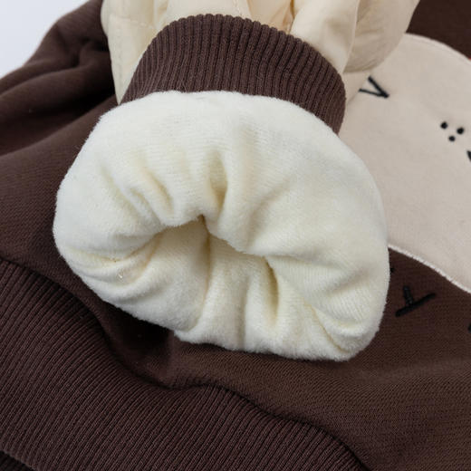 贝贝怡童装男童加绒套装冬新保暖卫衣时尚裤子中大童两件套ZB4CT003 商品图4