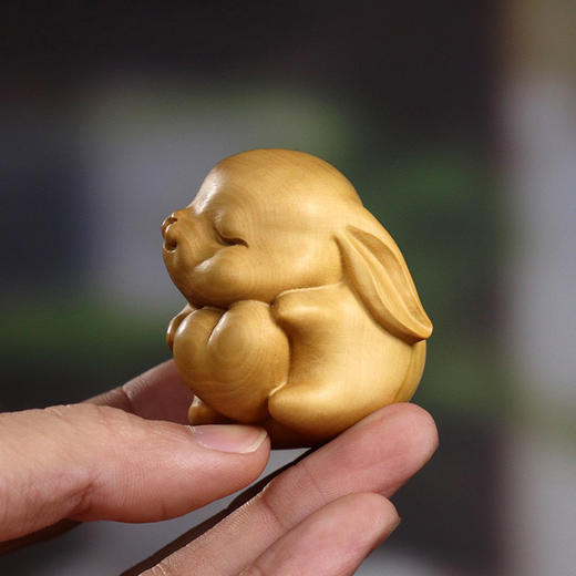 爱心兔°黄杨木小挂件 商品图1