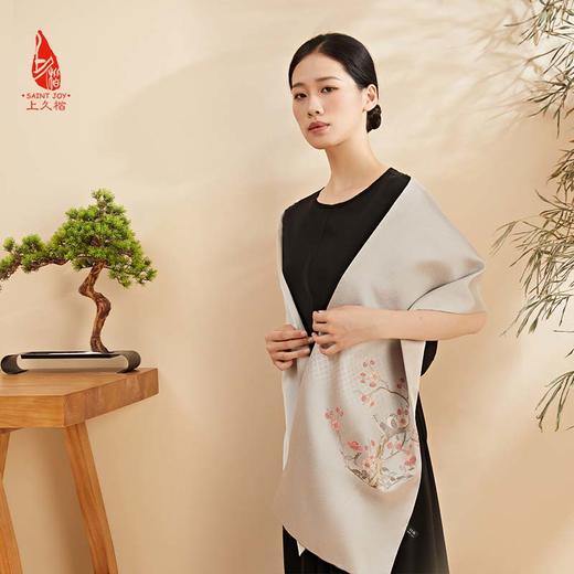 SAINTJOY上久楷 宋锦双面长巾 粉彩梅雀纹· SJ17127 商品图0