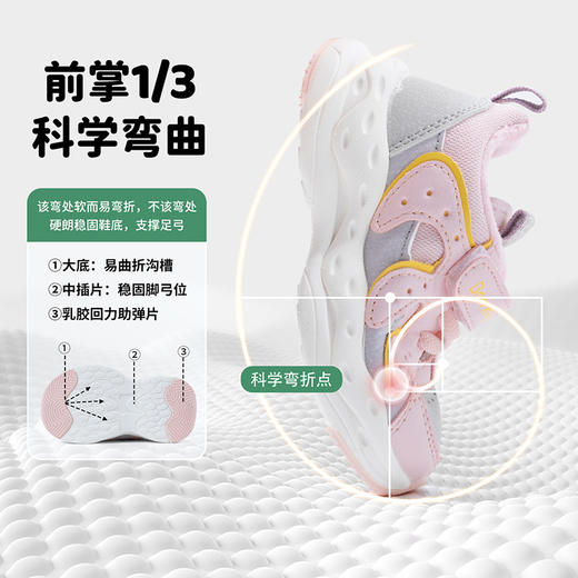 贝贝怡童鞋秋冬加绒男女童运动鞋魔术贴一脚蹬儿童休闲鞋透气跑鞋ZB4CX006 商品图9