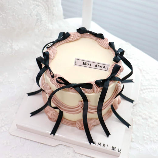 黑丝带蝴蝶结丨奶油蛋糕 商品图1