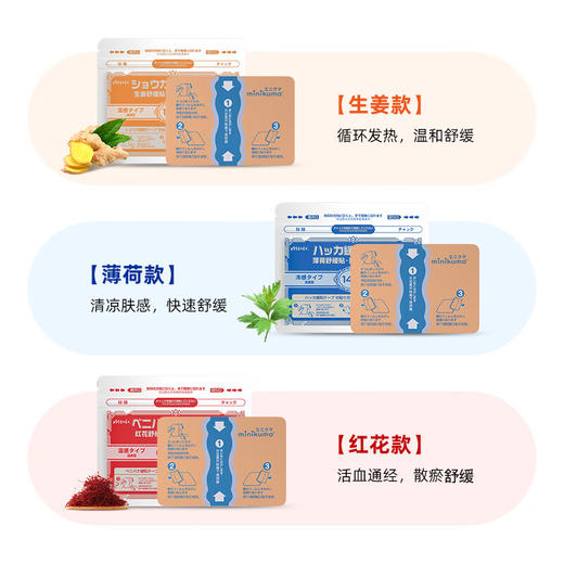 日本muu红花款肌肉舒缓贴14枚/包 商品图2