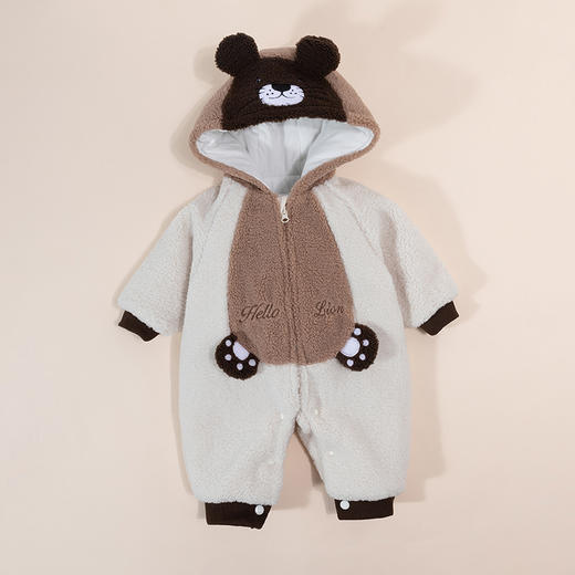 贝贝怡婴儿连体衣新款宝宝秋冬装外出抱衣哈衣爬服舒适睡衣JB4CL002 商品图2