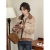 鹿向南《榛果拿铁》羊羔毛外套女秋冬款休闲美拉德短款保暖上衣 商品缩略图1