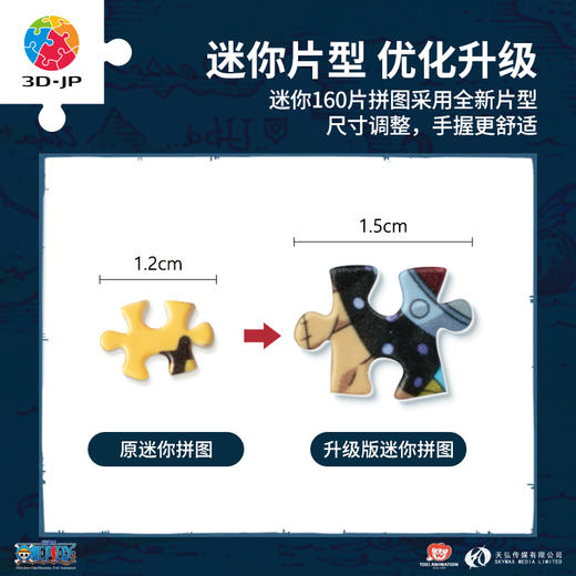 【折扣商品 不退不换】160片 迷你拼图 Q1146 ONE PIECE-初心 商品图3
