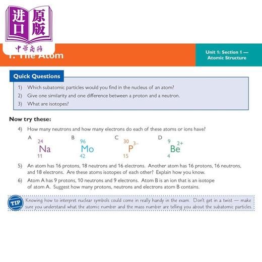 【中商原版】英国原版CGP教辅 New A-Level Chemistry AQA Revision Question Cards 新 ALevel 化学 AQA 修订问题卡 商品图3