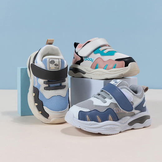贝贝怡儿童运动鞋秋冬新款透气软底休闲鞋男女童网面跑步鞋234X522 商品图1