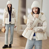新款冬装，拼接休闲连帽小个子面包服90白鸭绒羽绒服HR-CPYYD068 商品缩略图0