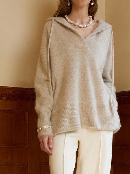 CINNAMON｜54910040 连帽云朵毛衫  [ 绒玉灰 ] 商品图5