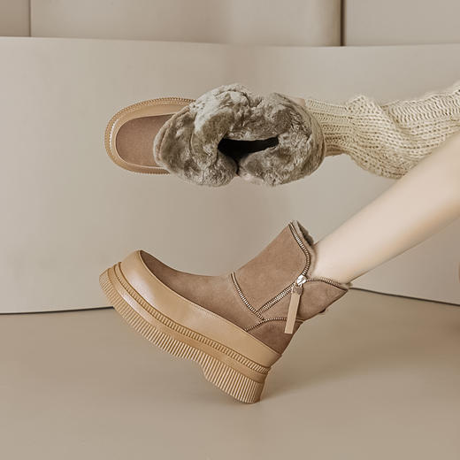 保暖舒适，羊皮毛一体雪地靴MLD-AC660 商品图3