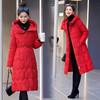 气质爆款，连帽保暖90白鸭绒新款冬装修身系带长款羽绒服（配腰带）HR-YJLY9018 商品缩略图3