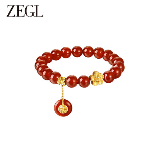 ZEGL设计师本命年红色手链女生红玛瑙手串女款朱砂新年礼物手饰品 商品图2
